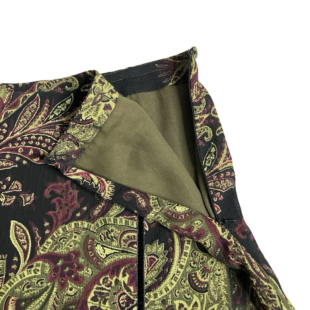 Y2K Studio Liz Claiborne Midi Skirt Petite 10 Paisley Asymmetric Fairy Grunge